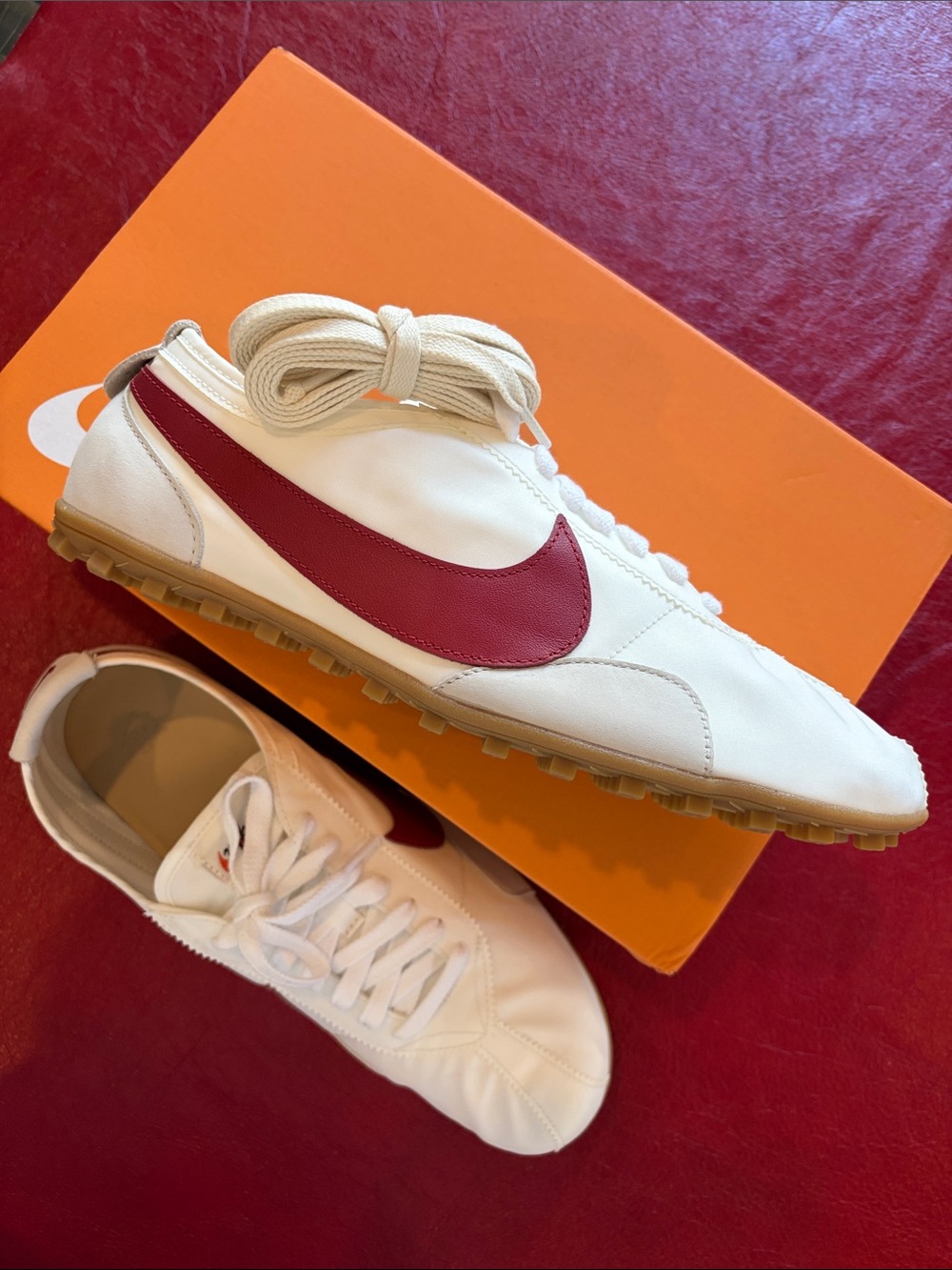 Nike Moon Shoe OG with Red Swoosh and Gum Sole - Picture 2 of 6